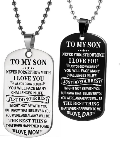 Aan mijn zoon Hanger Ketting