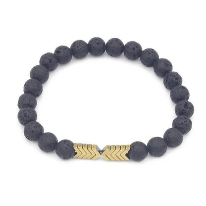 Pijl Lava Steen Armband