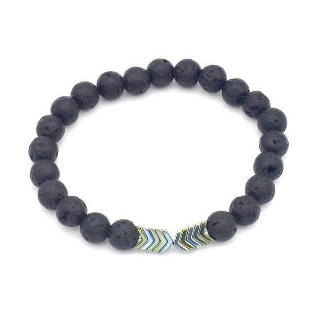 Pijl Lava Steen Armband