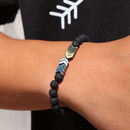 Pijl Lava Steen Armband