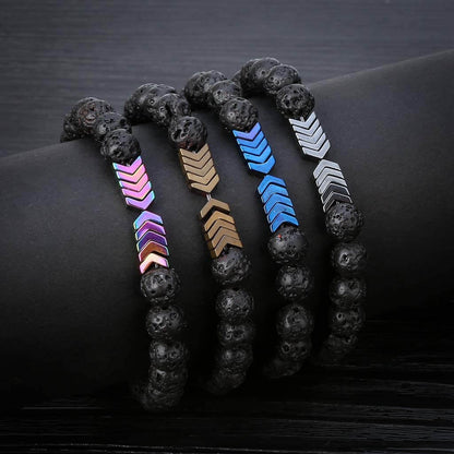 Pijl Lava Steen Armband