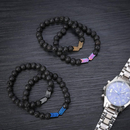 Pijl Lava Steen Armband