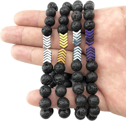 Pijl Lava Steen Armband