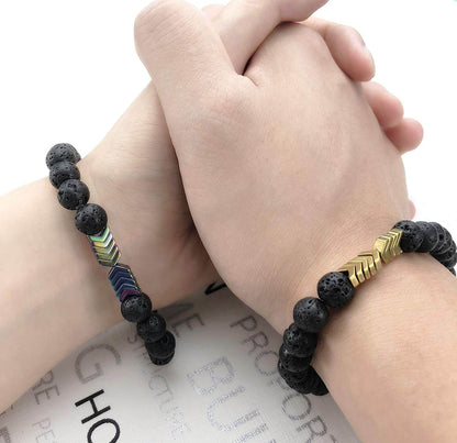 Pijl Lava Steen Armband