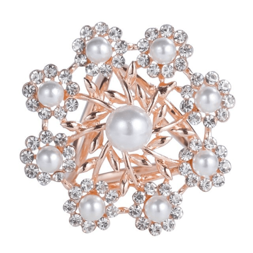 Parel & Kristal Sterrensprong Broche