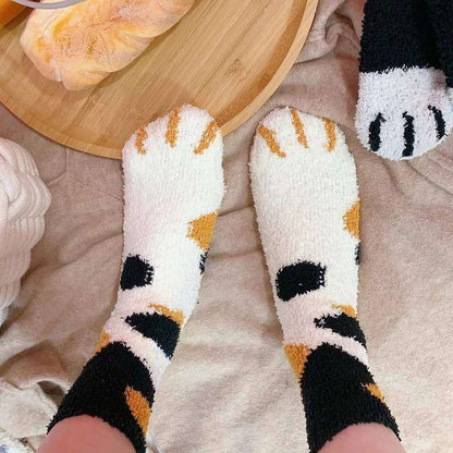 Pluizige Kattenpoot Sokken