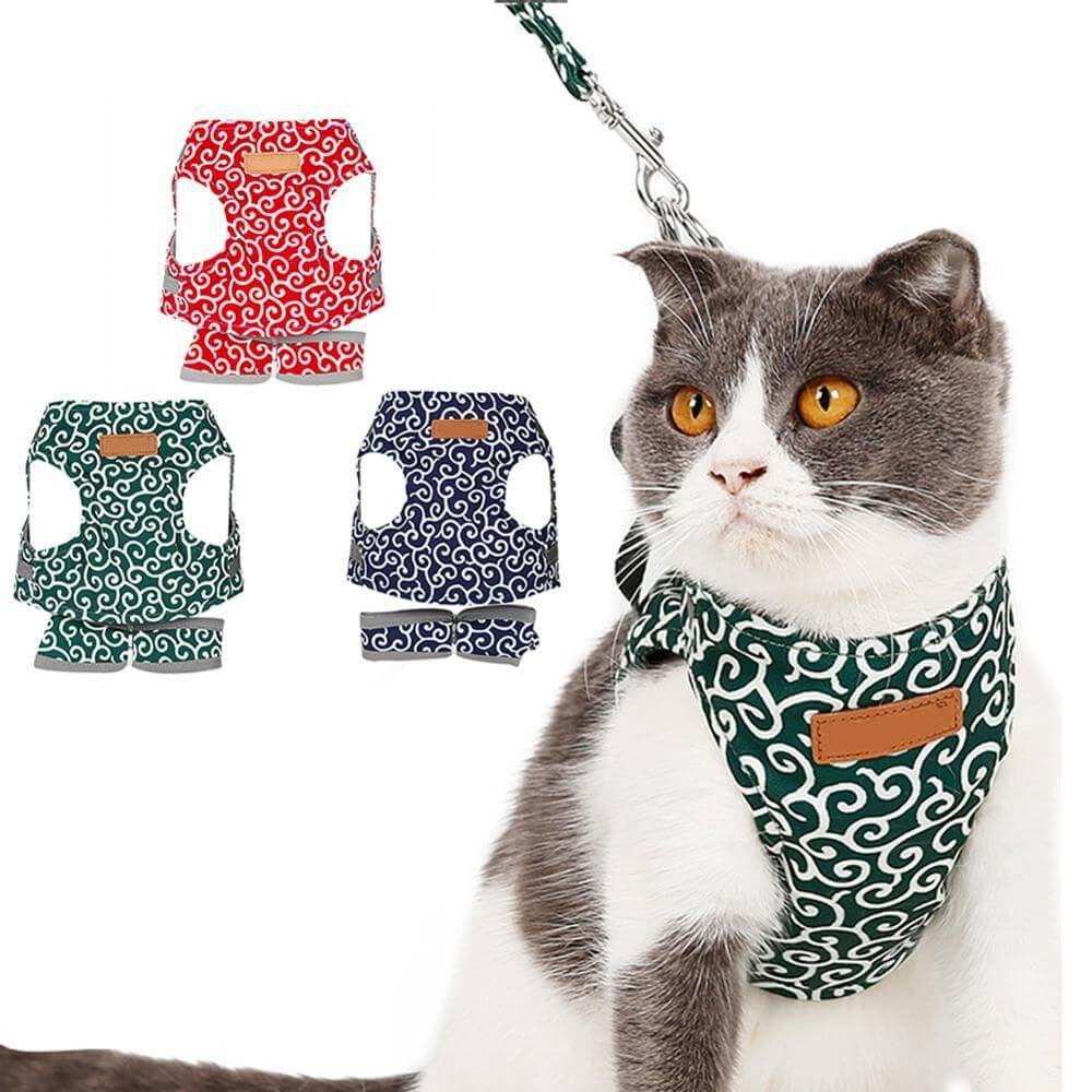 Kattenvest Harnas Set