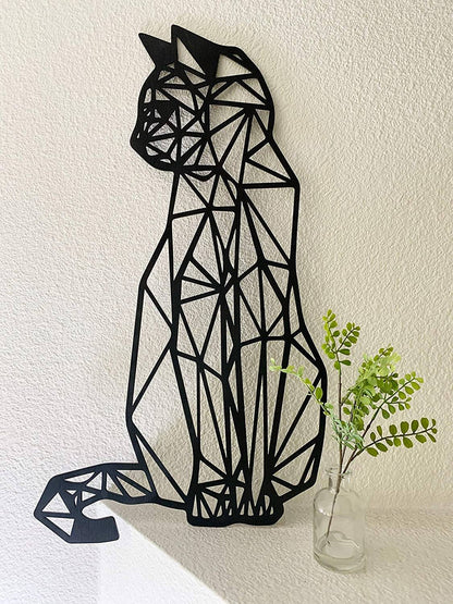 Kat Geometrische Muursticker