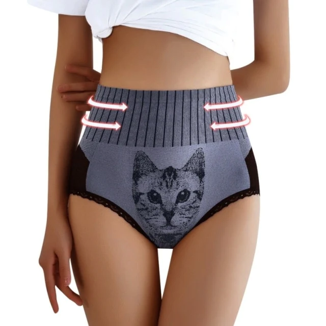Liftende Hoge-Taille Kat Ondergoed