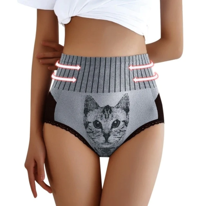 Liftende Hoge-Taille Kat Ondergoed