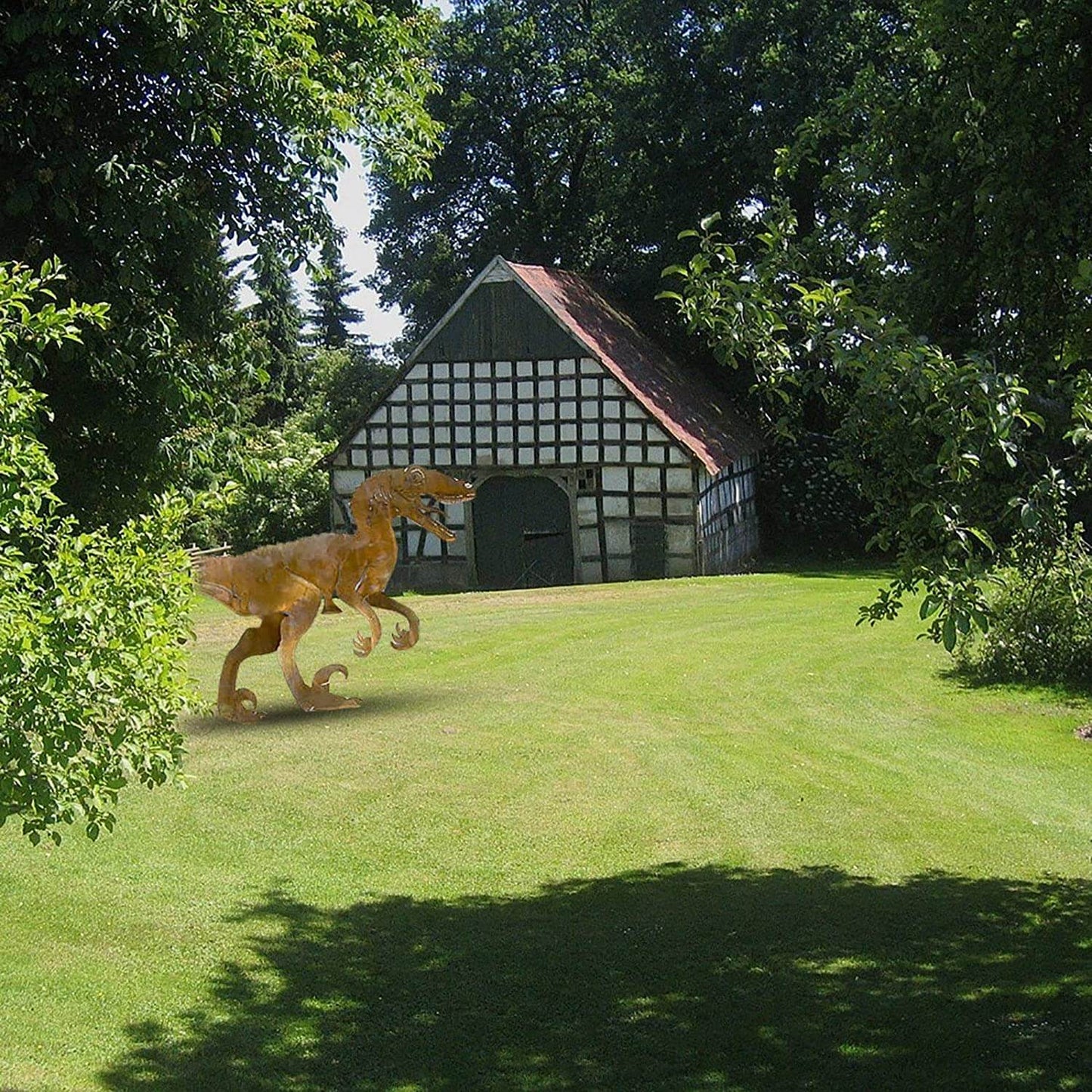 Metalen Dinosaurus Werf Kunst