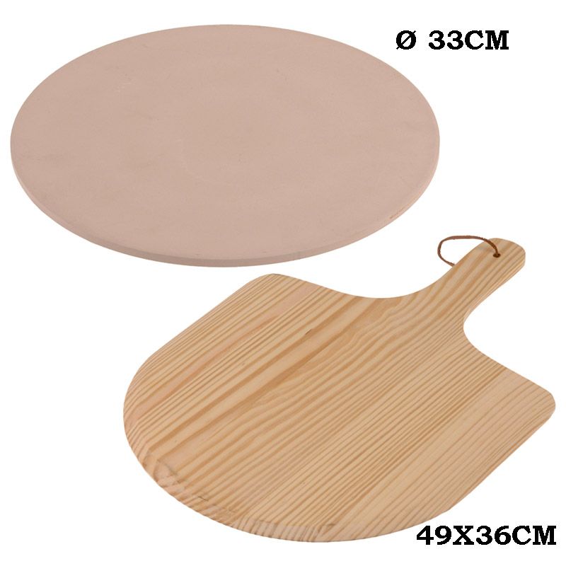 Pizza-baksteen – Houten Pizza-schep – Doorsnede Baksteen 33 Centimeter – Duurzaam – Comfortabel