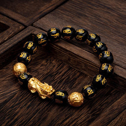 Feng Shui Zwarte Obsidiaan Armband