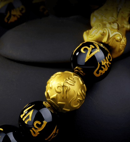 Feng Shui Zwarte Obsidiaan Armband