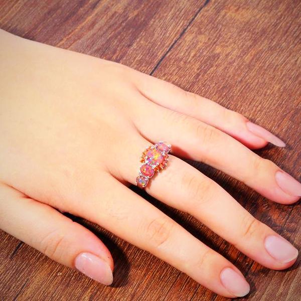 Oranje Fire Opal Ring