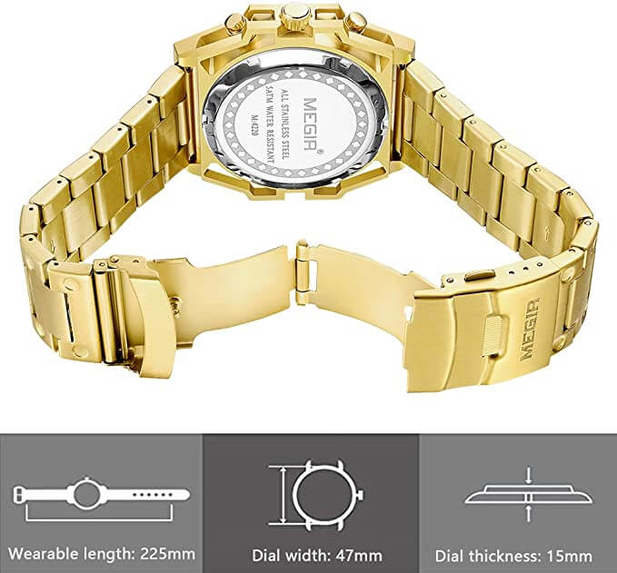 Megir Skeleton Chronograaf Horloge