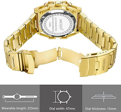Megir Skeleton Chronograaf Horloge