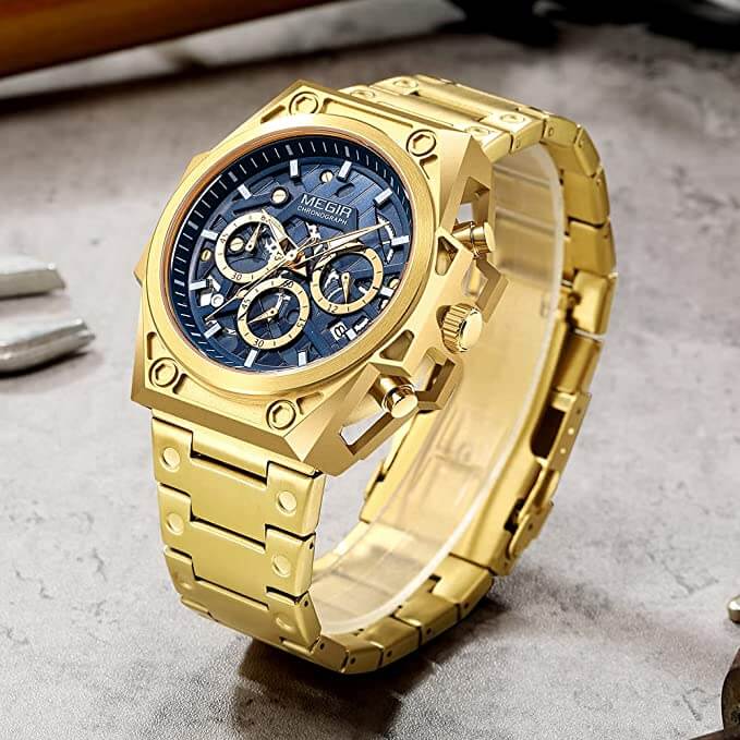 Megir Skeleton Chronograaf Horloge