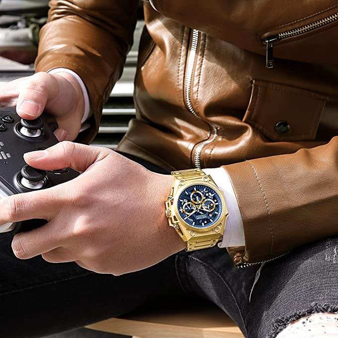 Megir Skeleton Chronograaf Horloge