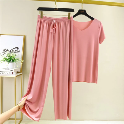 Ice Silk Loungewear Set