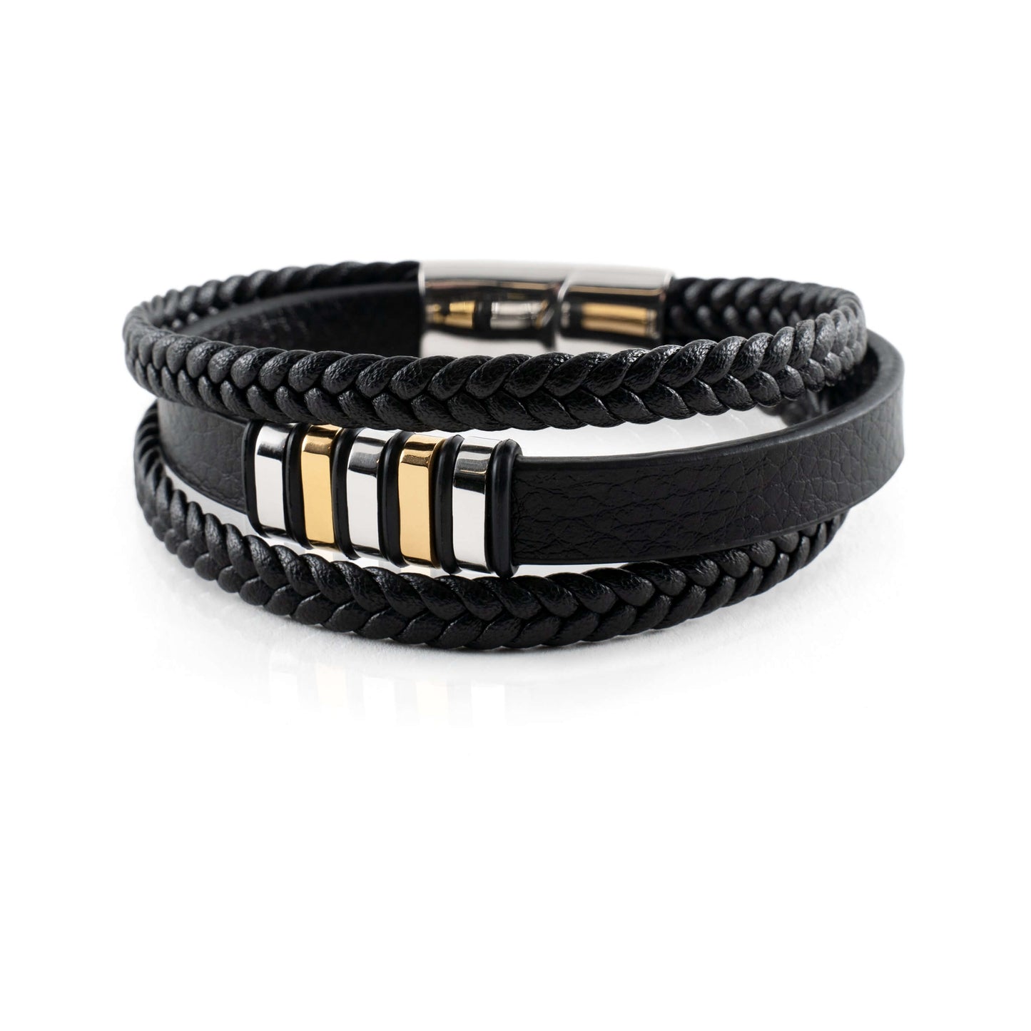 Heren Magnetische Leder Armband