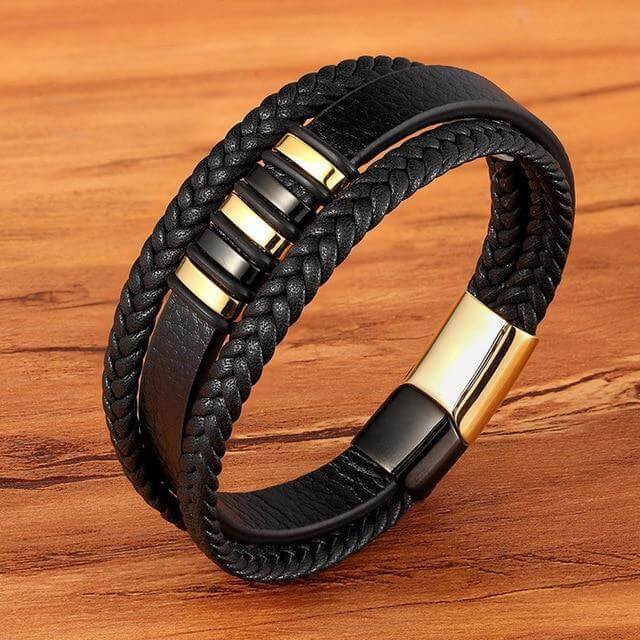 Heren Magnetische Leder Armband