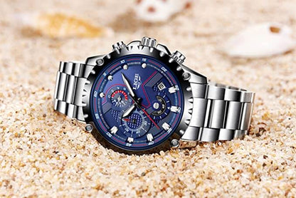 Heren Militair Stalen Horloge