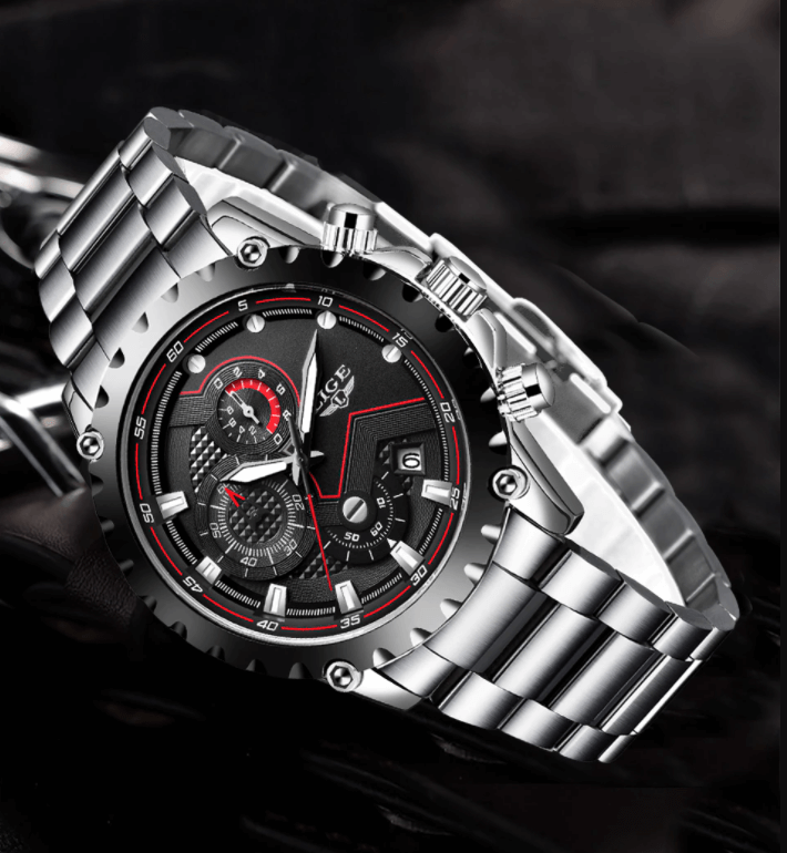 Heren Militair Stalen Horloge