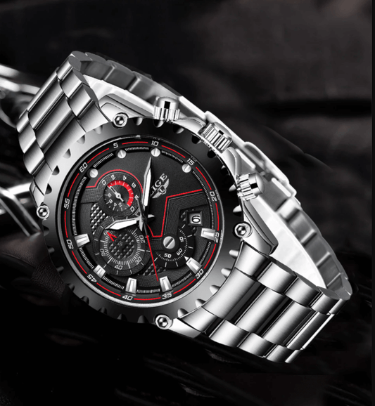 Heren Militair Stalen Horloge
