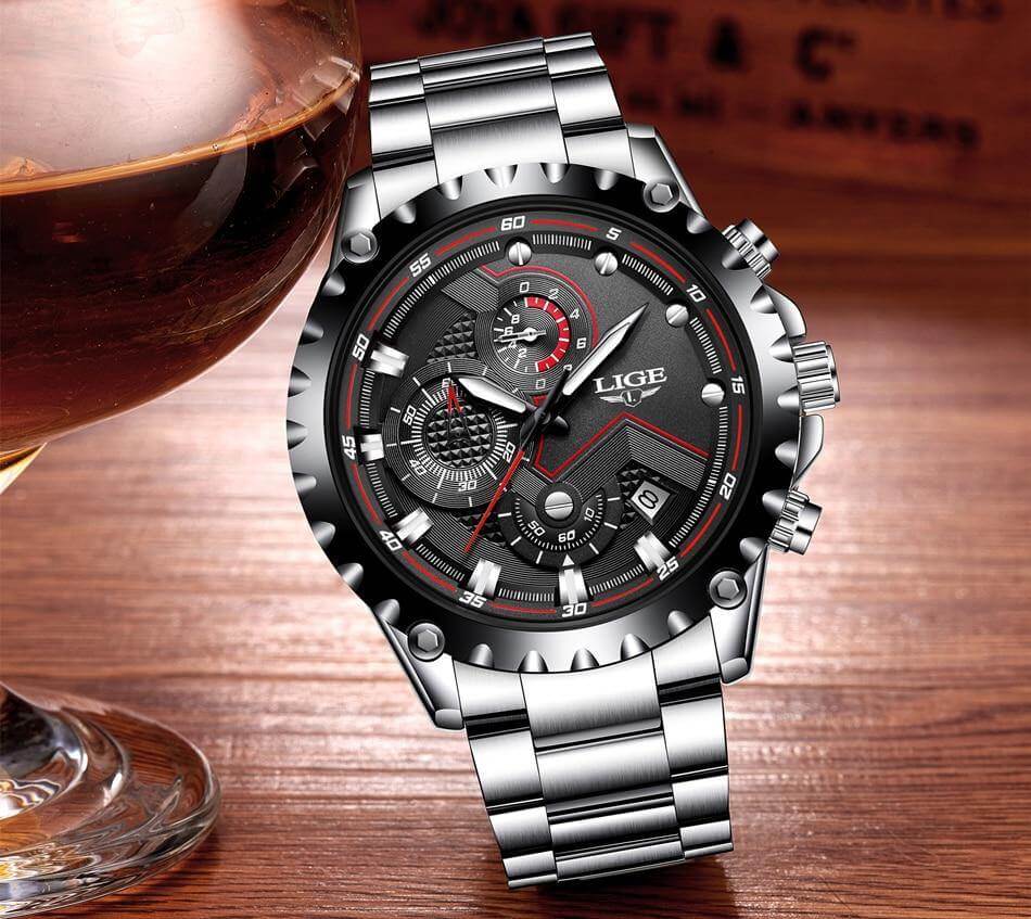Heren Militair Stalen Horloge