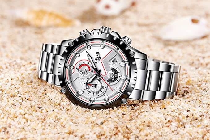 Heren Militair Stalen Horloge