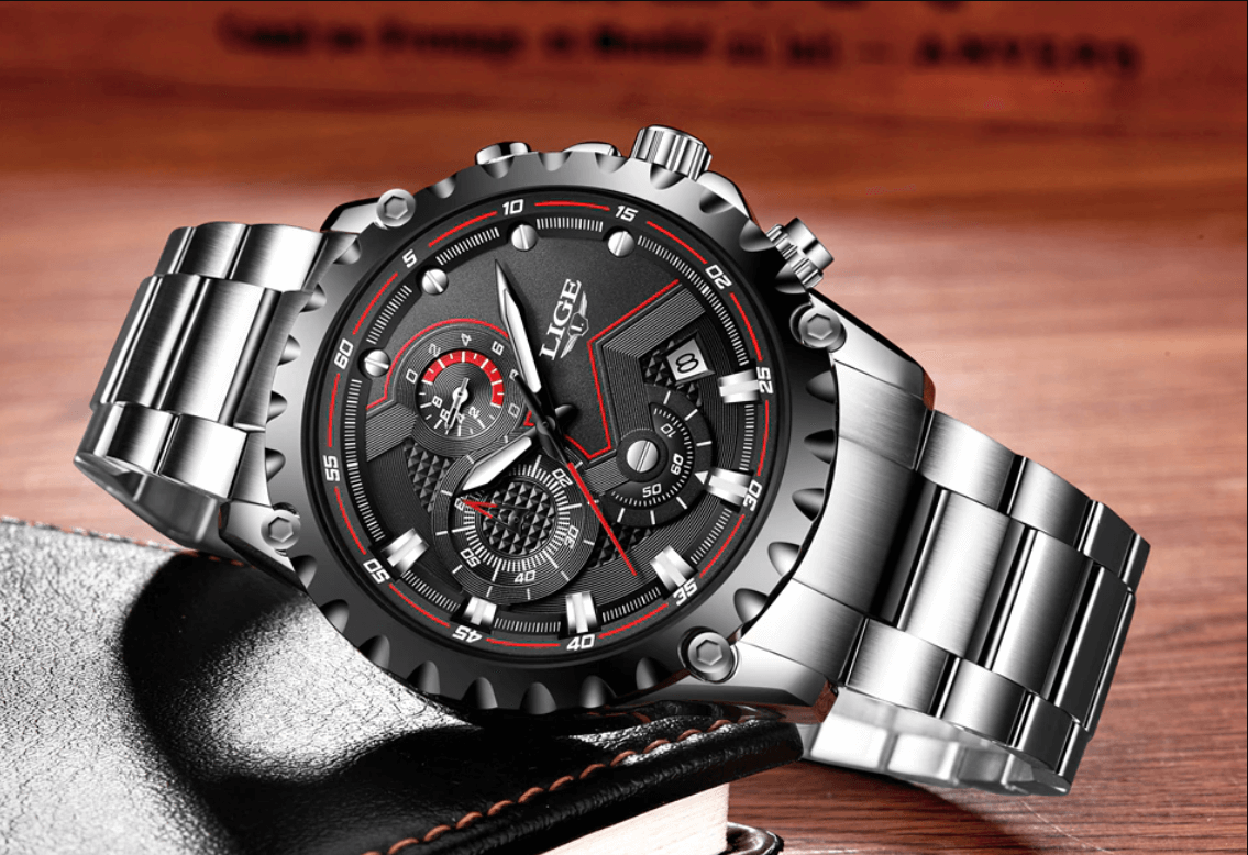 Heren Militair Stalen Horloge