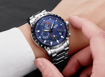 Heren Militair Stalen Horloge