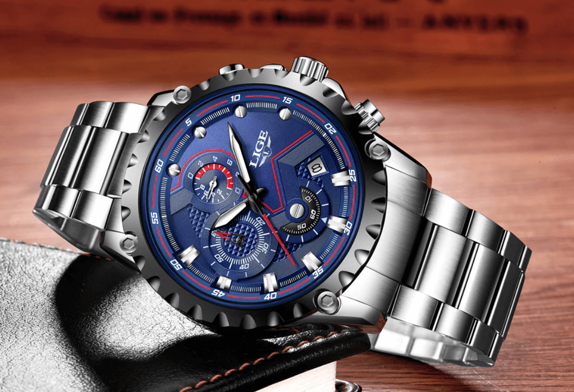 Heren Militair Stalen Horloge