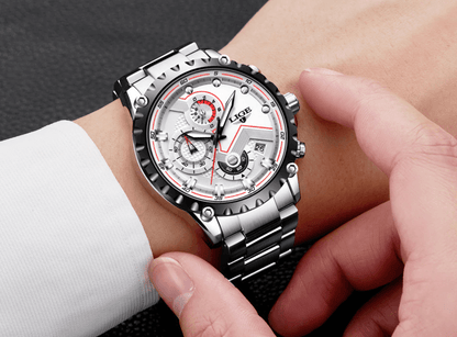 Heren Militair Stalen Horloge
