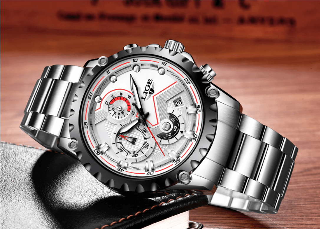 Heren Militair Stalen Horloge