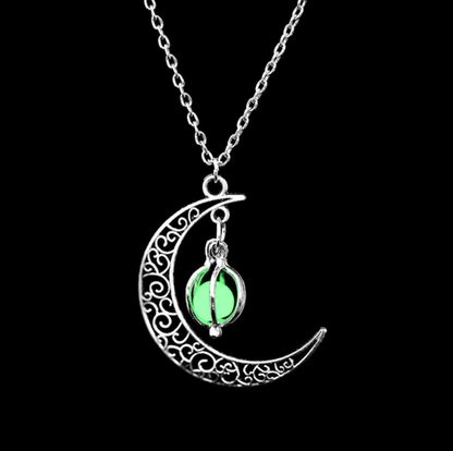 Glow in the Dark Maan Halsketting