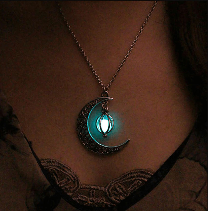 Glow in the Dark Maan Halsketting