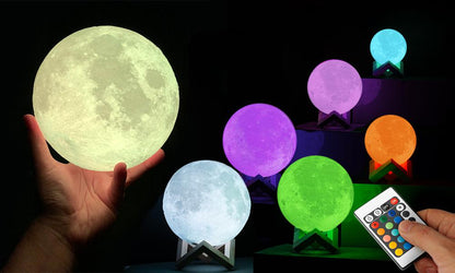 Maanlamp met kleuren