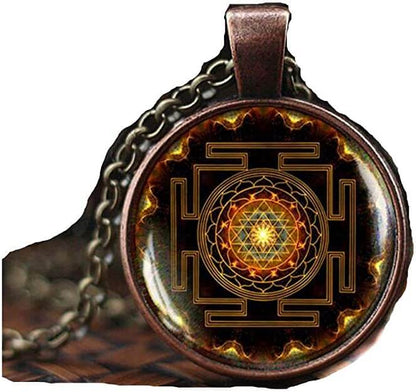 Sri Yantra Koepel Hanger Ketting