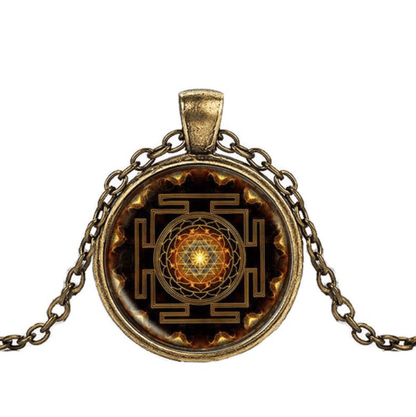 Sri Yantra Koepel Hanger Ketting