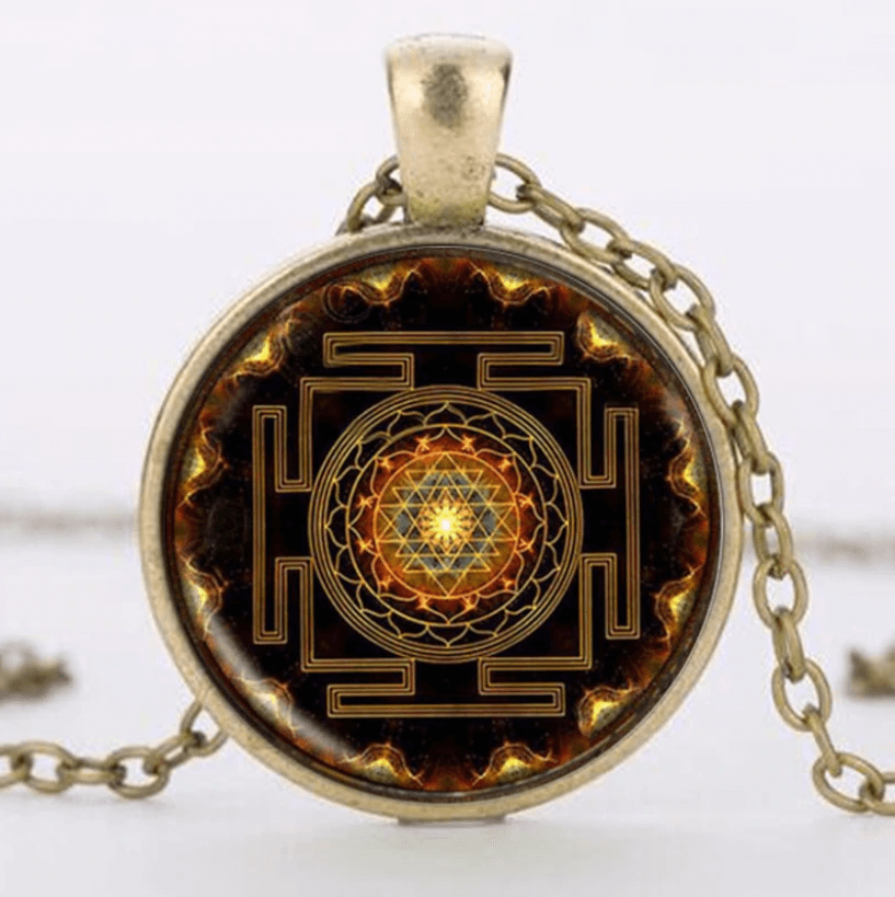 Sri Yantra Koepel Hanger Ketting