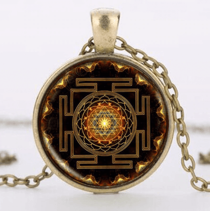 Sri Yantra Koepel Hanger Ketting