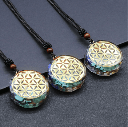 Sri Yantra Orgoniet Chakra Ketting