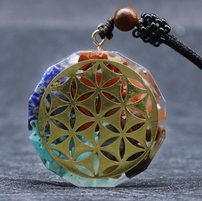 Sri Yantra Orgoniet Chakra Ketting
