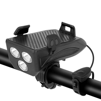 Mobiele telefoonhouder met fietsverlichting