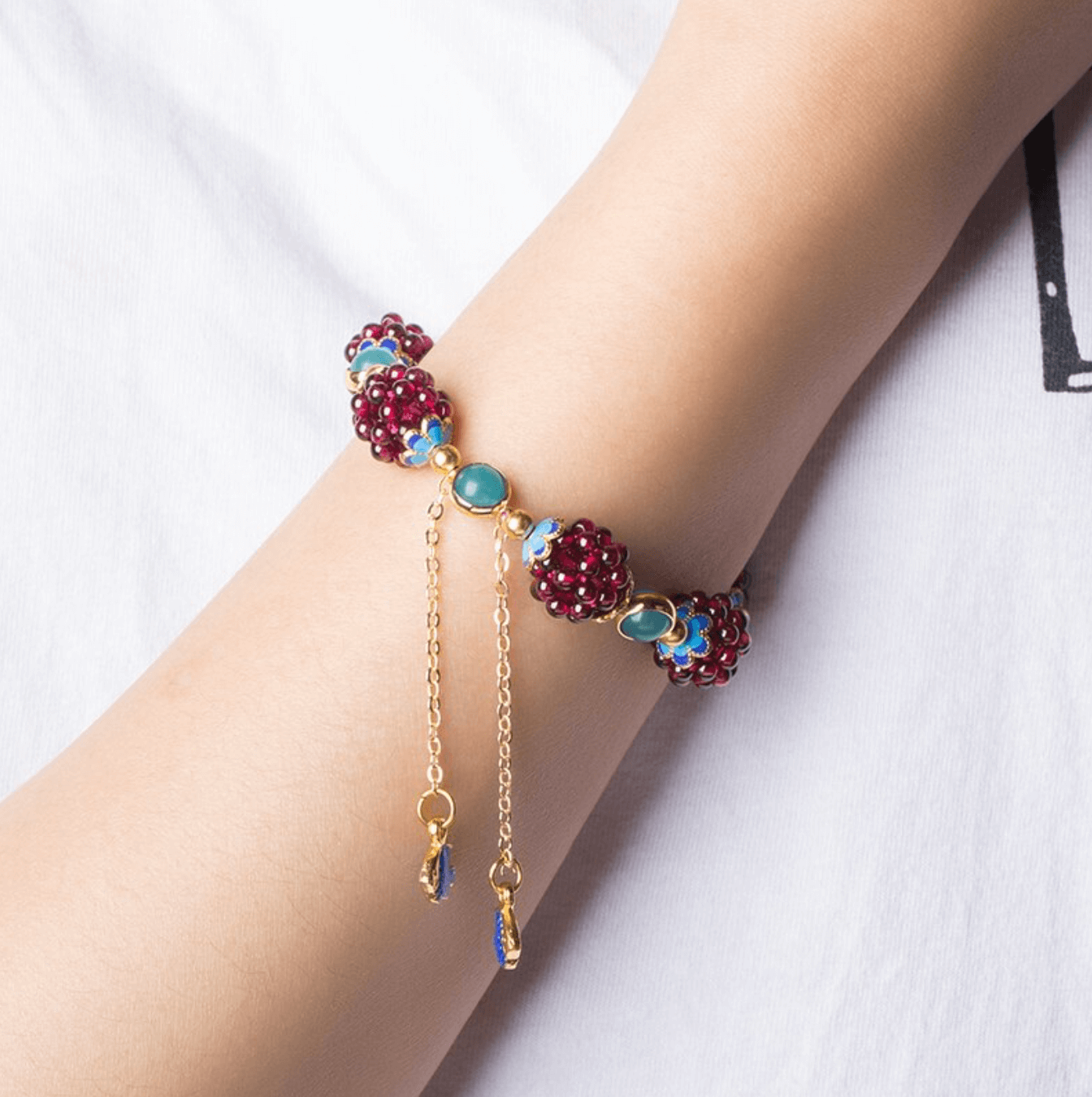 Granaat Edelsteen Granaatappel Armband