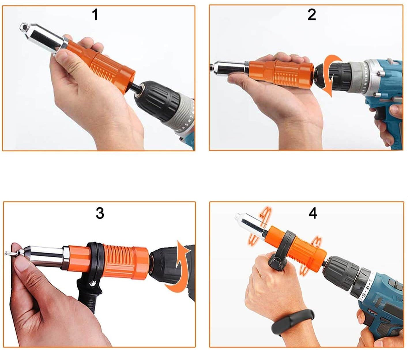 Klinknagel Boor Adapter