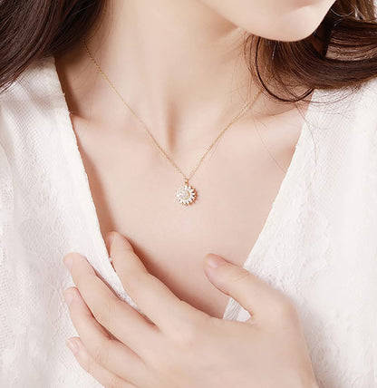 Roterende Zonnebloem Ketting