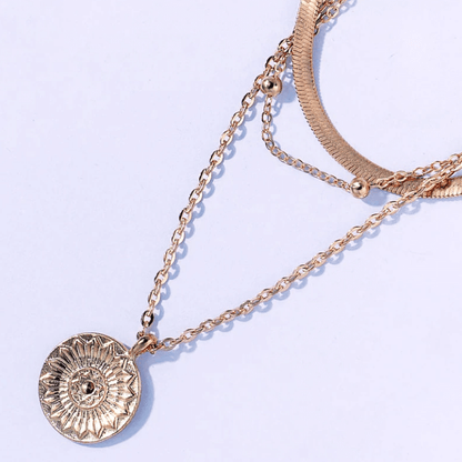 Meerlaagse Choker Zonneschijn Ketting